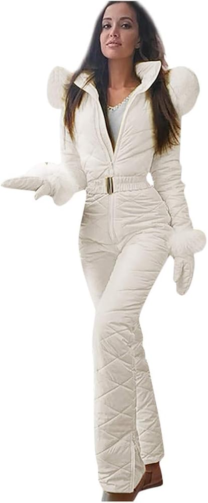 ECKHARDT Ski Suits Women's Onesies Ski Suits Winter Outdoor Sports Strecthy Hiking Jumpsuit Snowboarding Snowsuit Coat