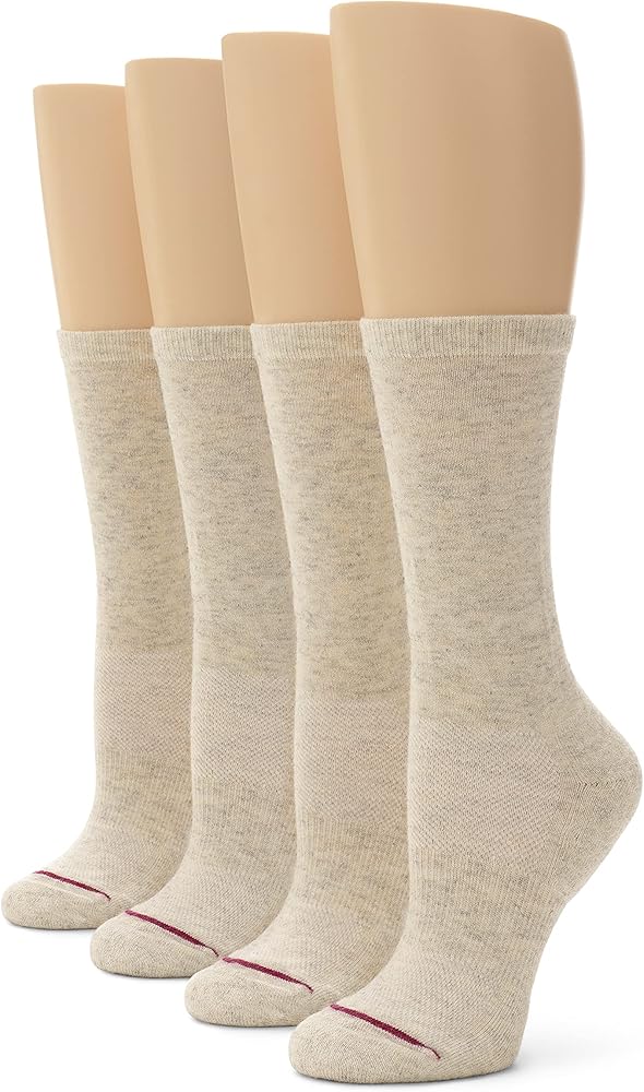 No nonsense womens Comfort Wool Cushioned Wool Crew Sock, 4 Pair Pack