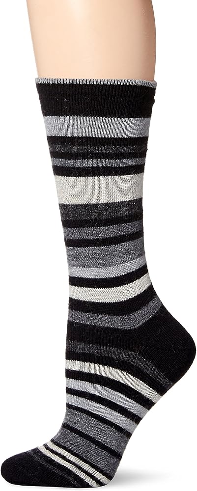 No nonsense Women's Flat Knit Wool Stripe Boot Sock