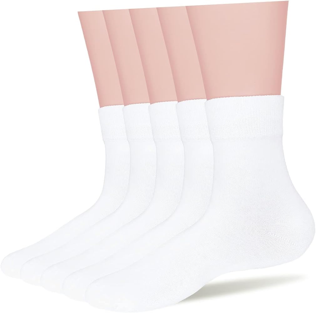 Men's 100% Cotton Mini-Crew Socks Lightweight Plain Daily Socks