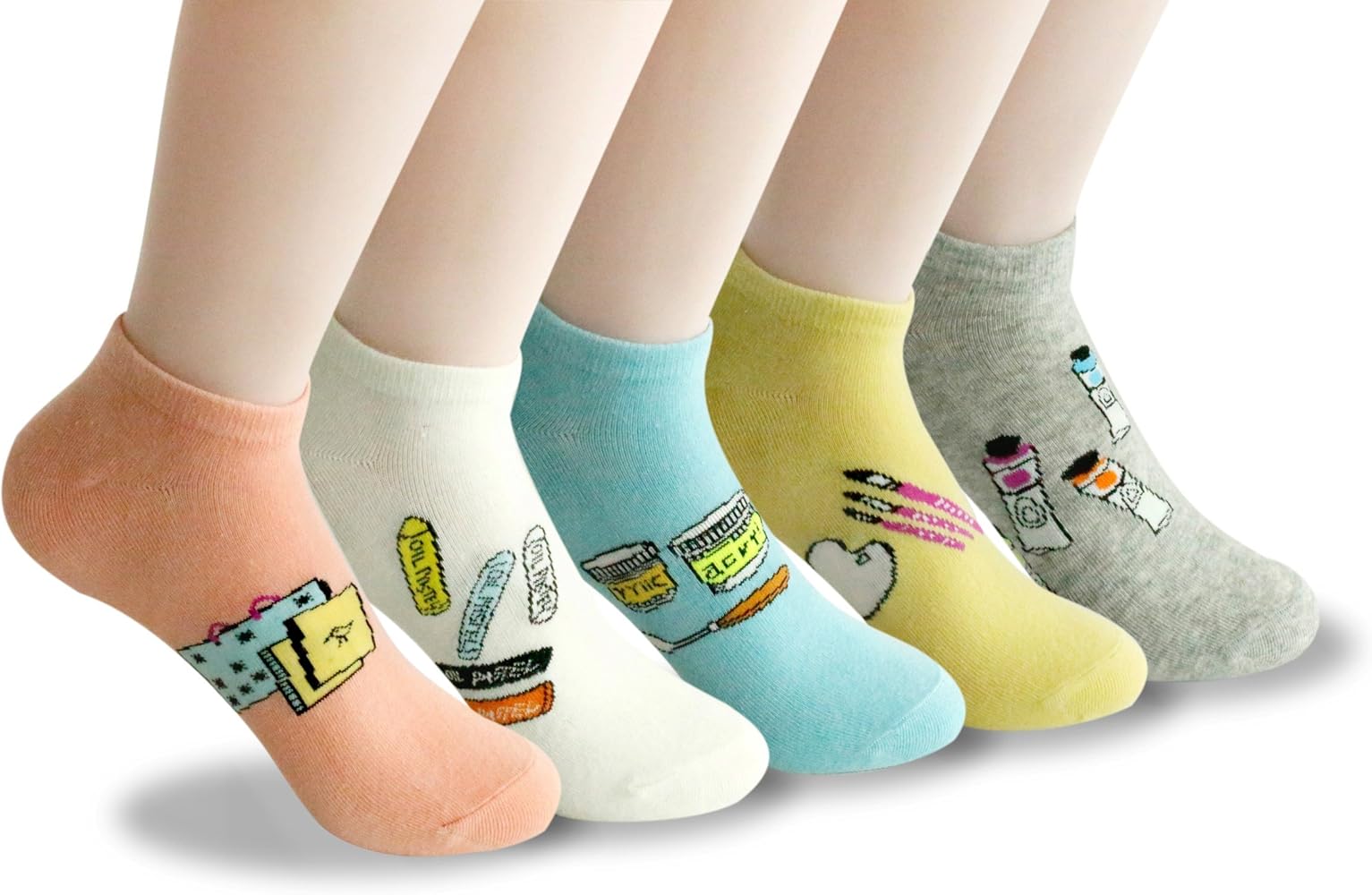 LL&Love 100% Cotton, Cute, Funny and Fashionable Casual Women's Low Cut Animal Socks