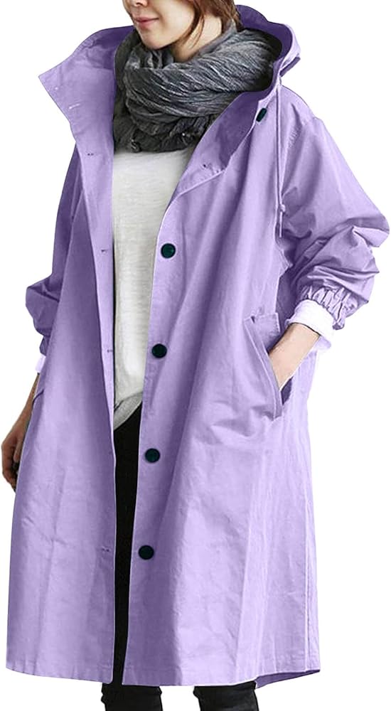 Women Trench Coat Hooded Coat Outwear Womens Elegant Windbreaker Wild Winter Women's Coat Women Trench Coat Women