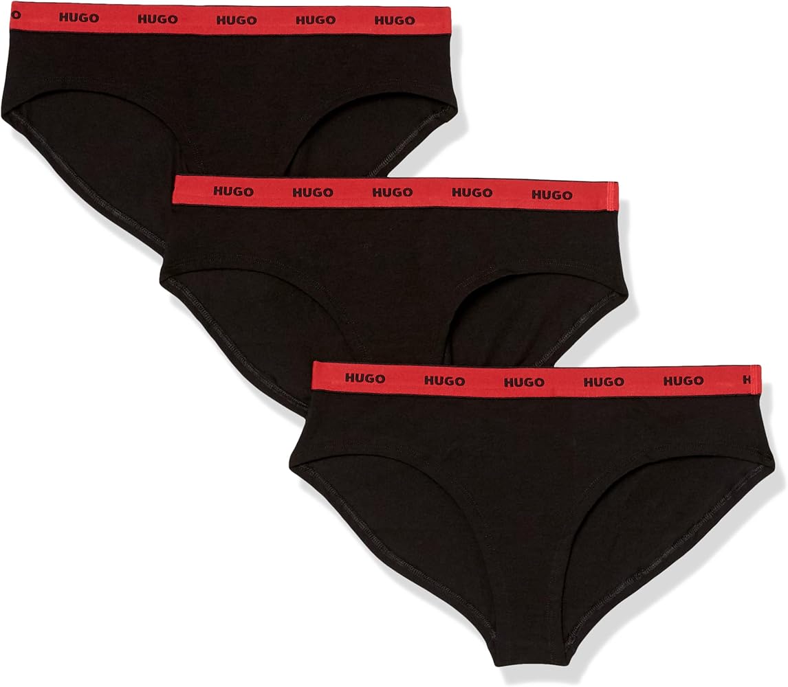 HUGO Women's 3-pack Repeat Logo Cotton Stretch Briefs