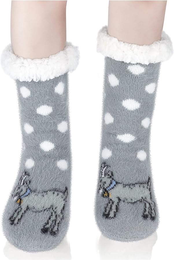 Horse Socks for Women Slipper Socks for Women Grippers Warm Socks Winter Socks Thermal Thick Socks Fuzzy Socks