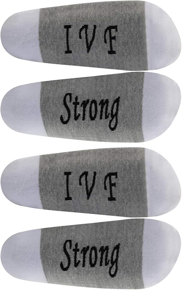 LEVLO IVF Pregnancy Gift IVF Transfer Socks IVF Strong Socks for IVF Mom Infertility Warrior Socks New Mom Gift