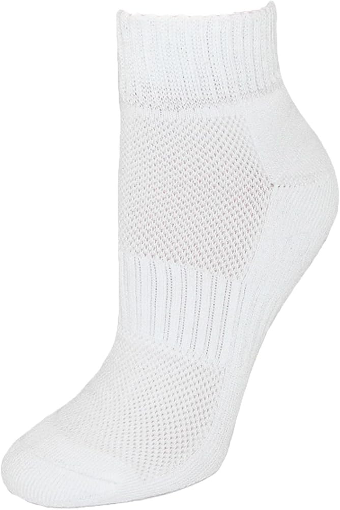 CTM® Women's Cotton Blend Arch Support Ankle Sock (Pack of 3)