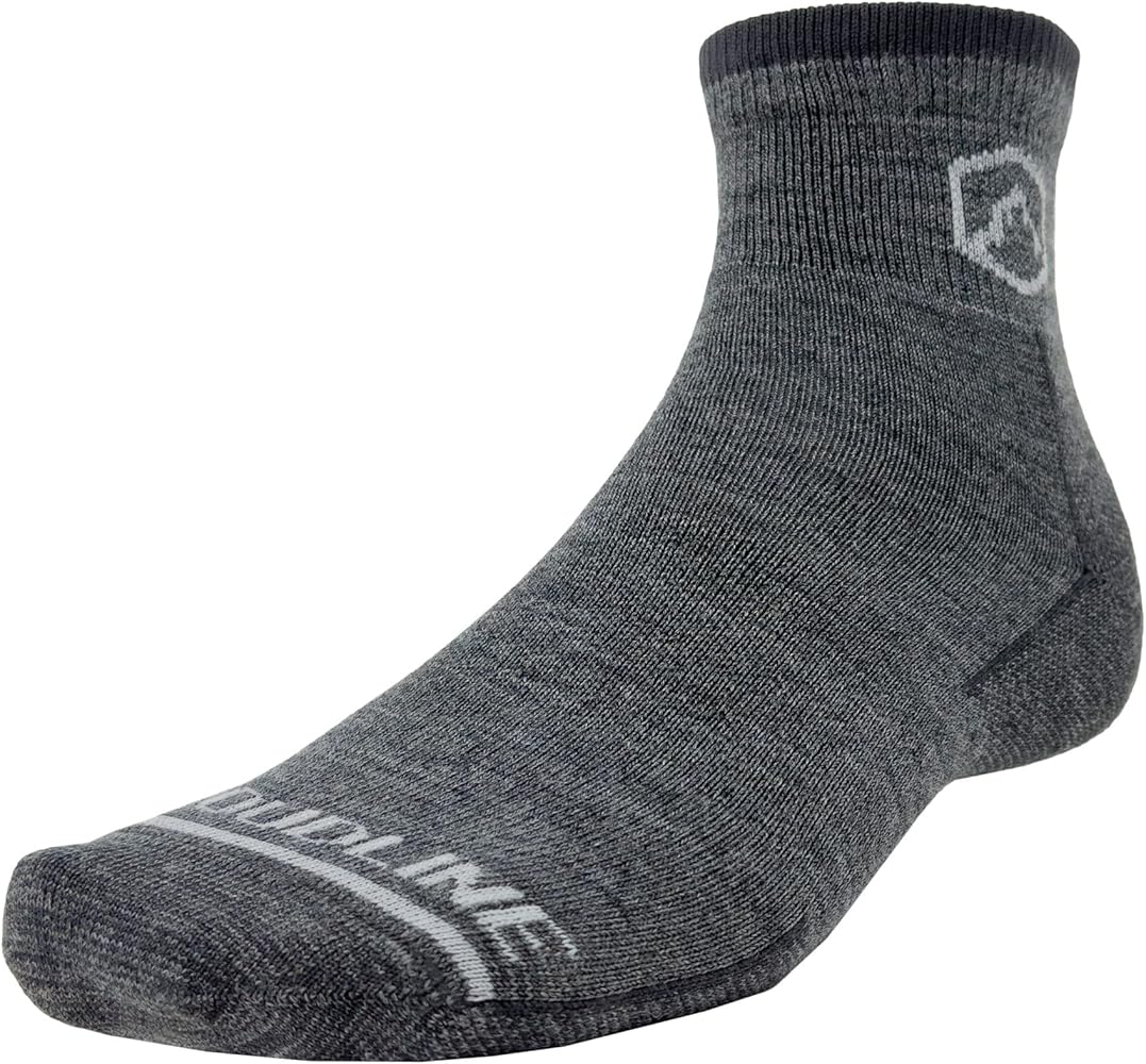 CloudLine Merino Wool Running Socks for Men and Women - Full Cushion, Anti-Blister, Moisture Wicking, Made in USA - 1 Pair