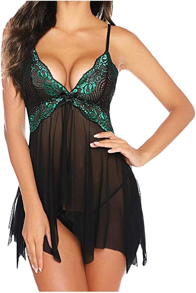 Sexy Lingerie for Women Naughty Sexplus Size Lingerie for Women Lace Babydoll Sleepwear Boudoir Outfits Langeray XS-5XL