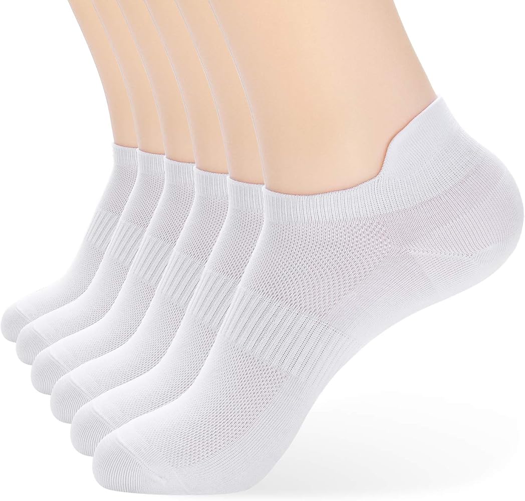 ATBITER Ankle Socks Womens and Men Thin Athletic Running Low Cut No Show Socks With Heel Tab 6/10-Pairs