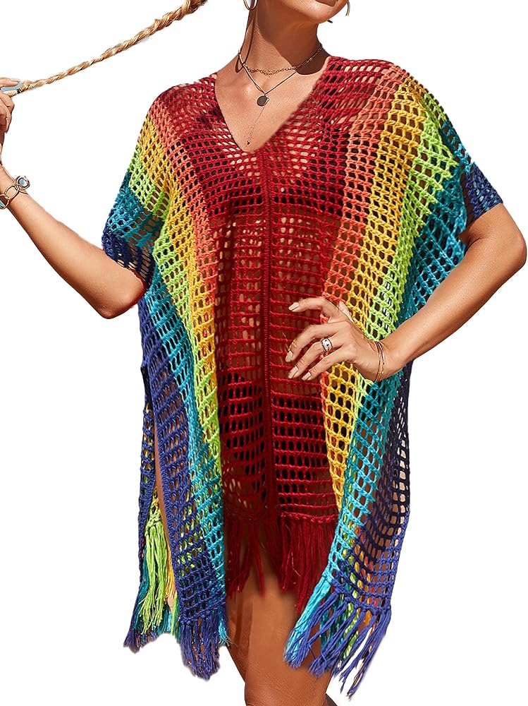 Bsubseach Beach Crochet Dress Bathing Suit Cover Ups Sexy Coverup for Swimwear Women Summer Outfit