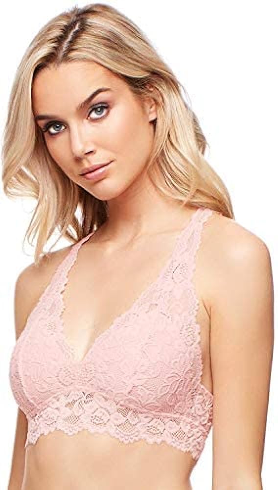 Mia Lace Bralette for Women, Unpadded and Unlined Wireless Bra, Perfect Racerback Everyday Lingerie