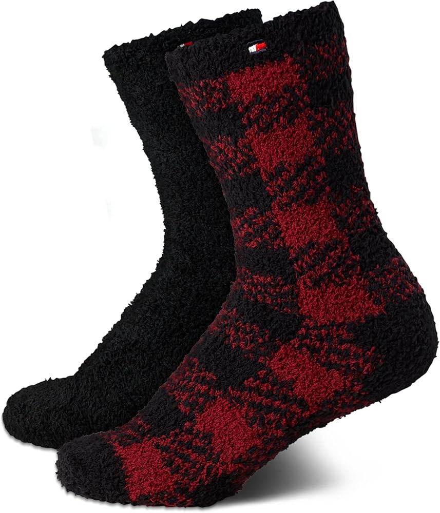 Tommy Hilfiger Women's Socks - Fluffy Fuzzy Crew Socks (2 Pack)