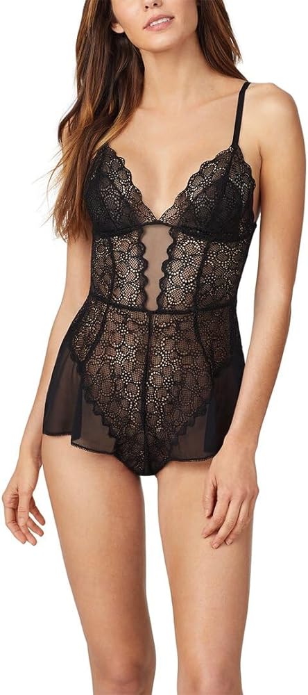 DKNY womens Superior Lace Romper TeddyUnderwear