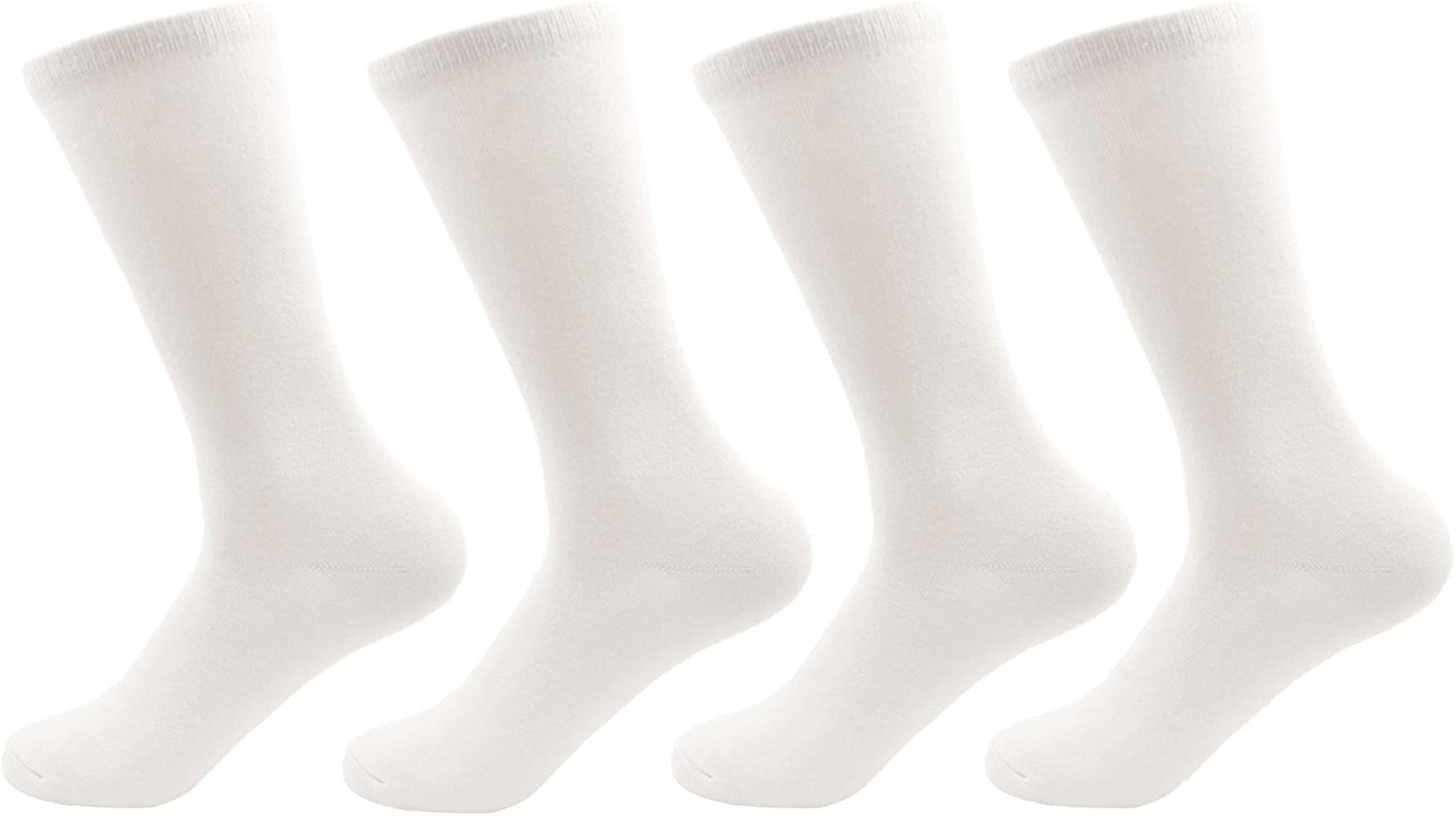 BambooMN Women's Thin with Thick Comfort Sole Socks, Rayon Bamboo Fiber, Dress Casual Comfortable Socks, 4 Pairs, 2 Sizes