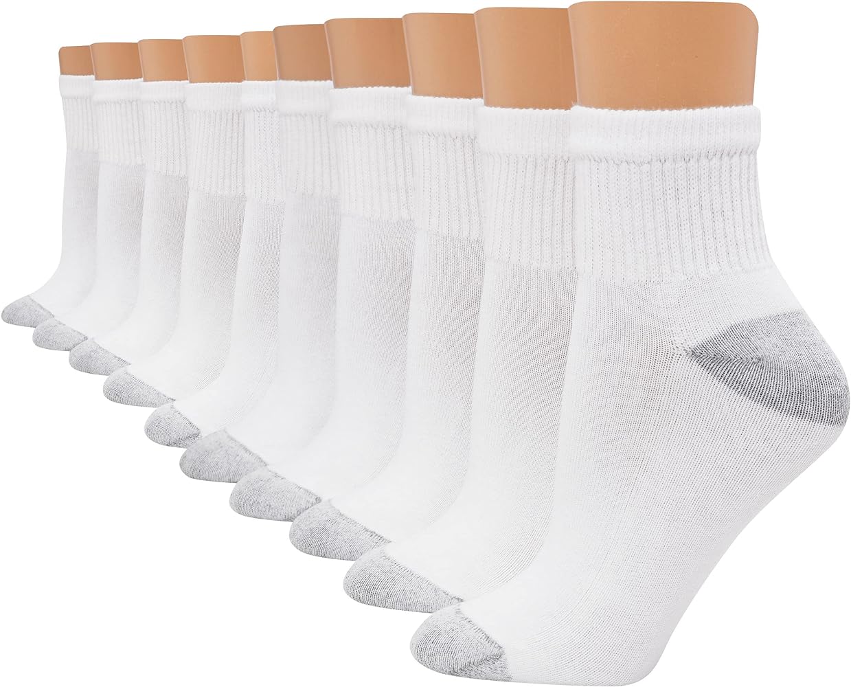 Hanes womens Value, Ankle Soft Moisture-wicking Socks, Available in 10 and 14-packs