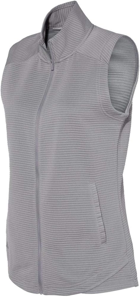 Adidas Women's Lifestyle Textured Full-Zip Vest S Grey Three