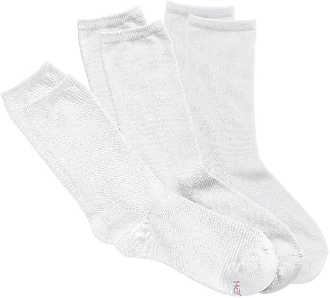 Hanes Women's Comfortfit Cushion Crew Socks 3-Pack