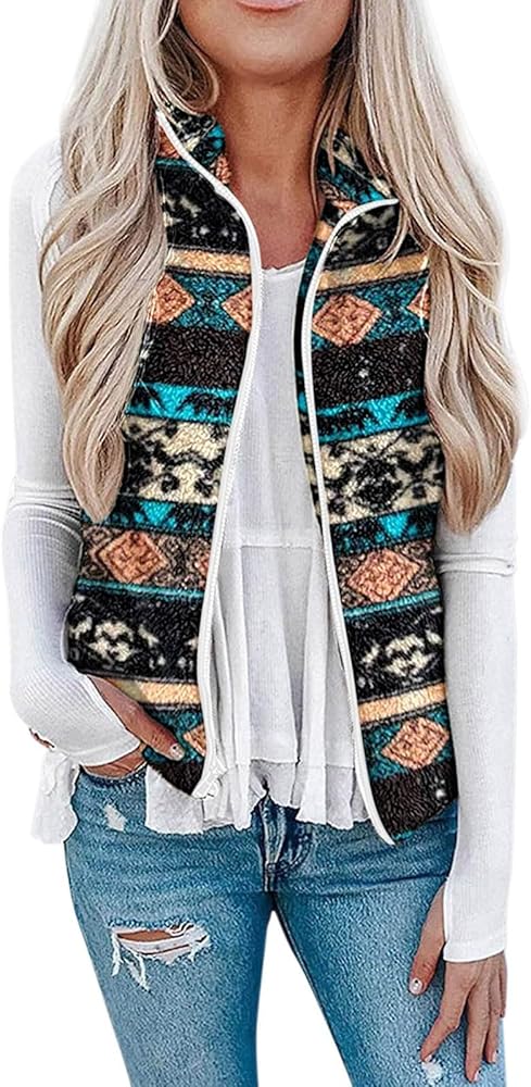 YUTANRAL My Orders Fleece Jacket Vests for Women 2023 Trendy Ethnic Sherpa Lined Winter Coats Womens Fall Fashion Sleeveless Fuzzy Warm Comfy Crop Tops Plus Size Lightweight Cardiagan(2A-Black,Small)