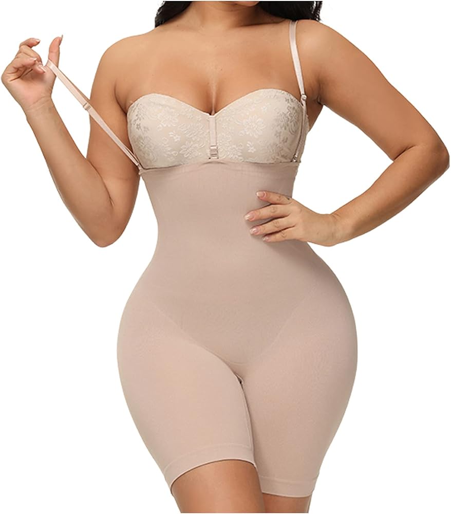 Shapewear for Women Tummy Control Fajas Colombianas Body Shaper Spaghetti Strap Slimming Open Bust Bodysuit Jumpsuit