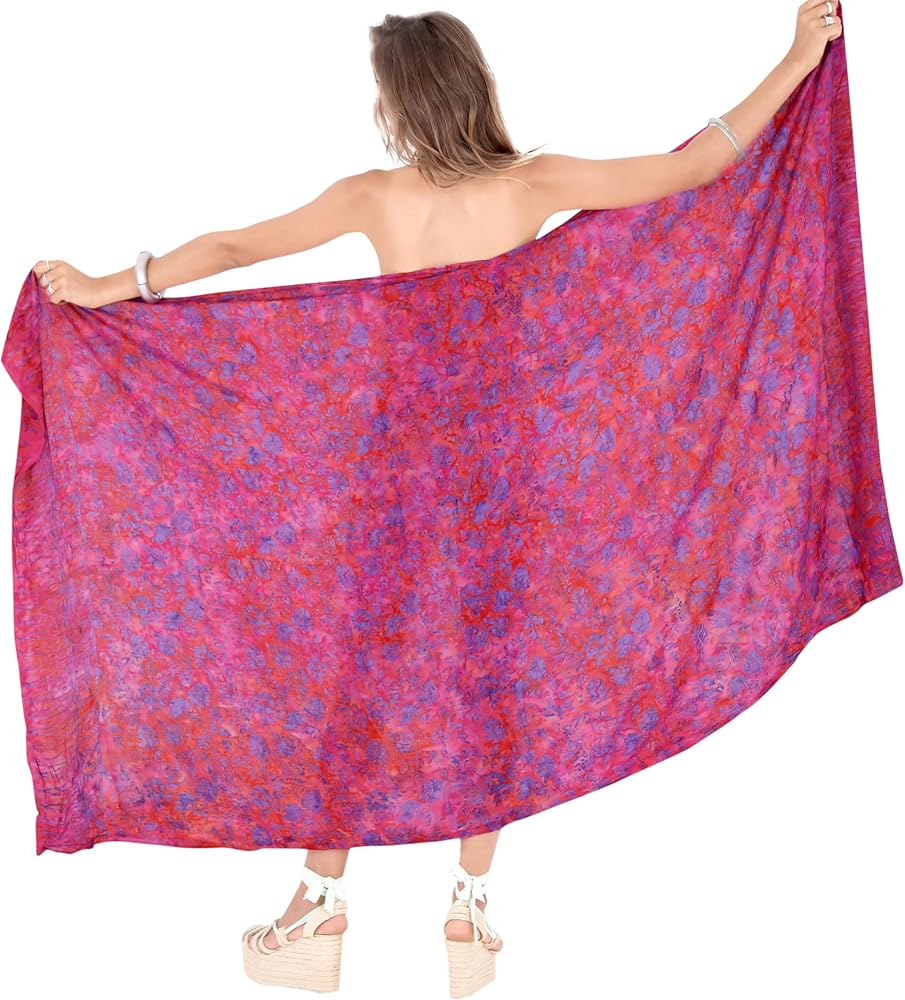 LA LEELA Women's Beachwear Beach Wrap Sarong Bathing suit Cover Ups Swimwear