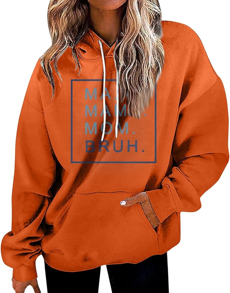 Tops for Women 2023 Fall Winter Printing Pullover Tops Long Sleeve Loose Fit Sweatshirts Casual Loose Hoodies