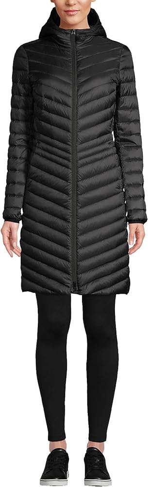 Lands' End Women's Ultralight Packable Long Down Coat