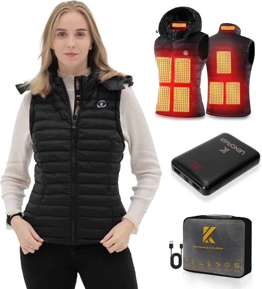 Heated Vest for Women: With Battery Pack Included Winter Warm Heating Outwear Vests Jacket- Gifts for Women