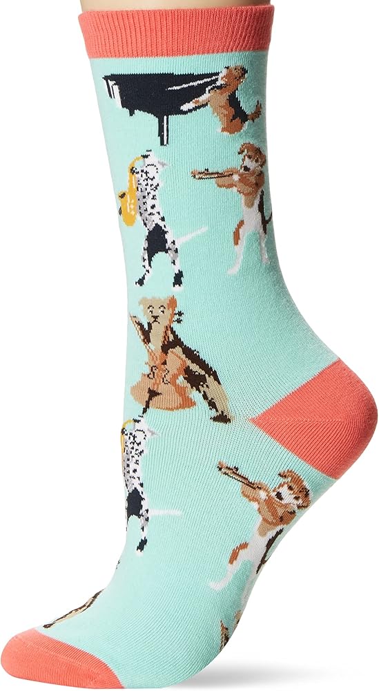 K. Bell Women's Playful Dogs Novelty Fashion Crew Socks