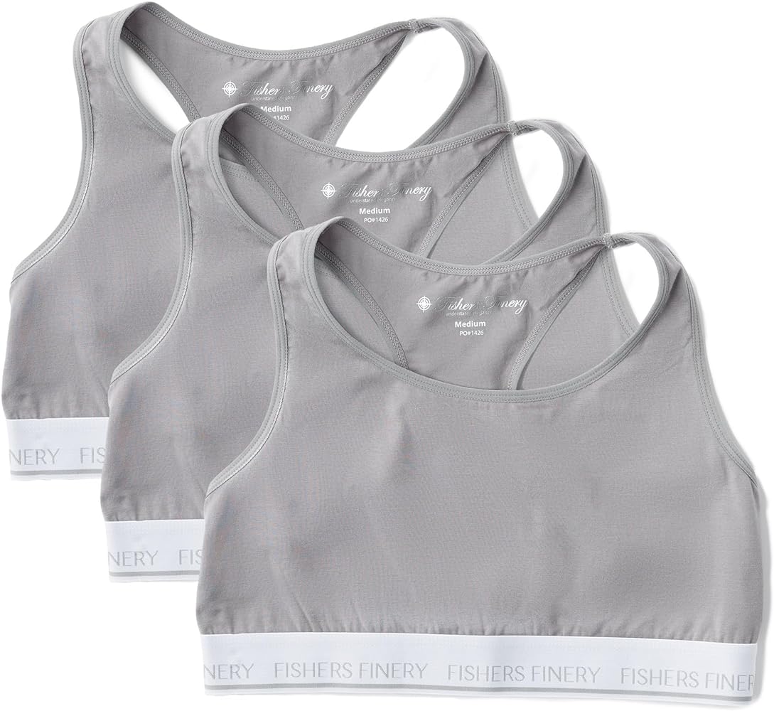 Fishers Finery Racerback Bralette - Everyday Comfort Wireless and Seamless Ultra Soft