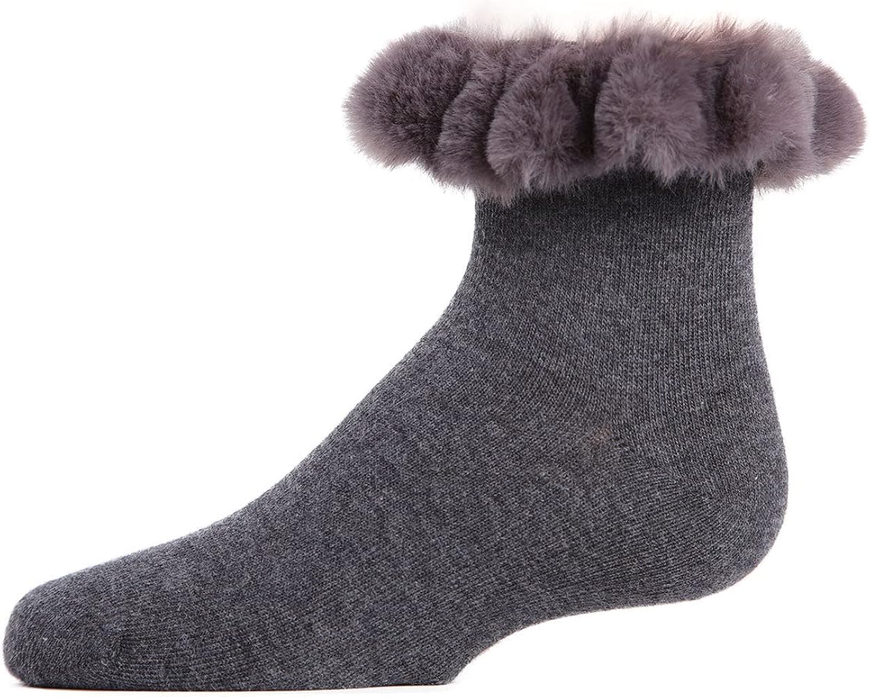 MeMoi Fur Cuff Anklet Socks