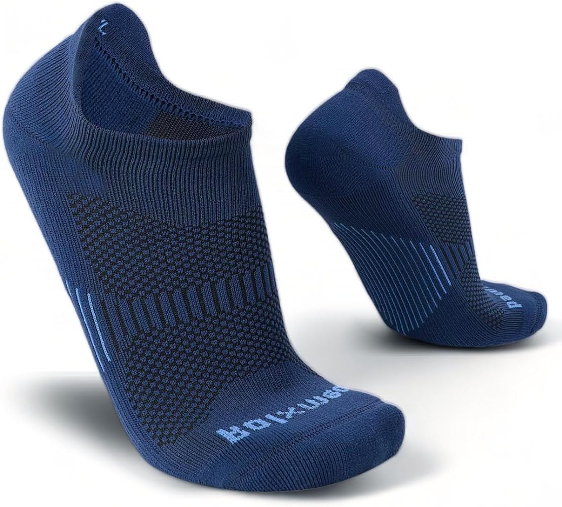 Ankle Socks for Running Athletic Sports Training Cushioned No Show Dri Snug Fit Women and Men(2Pairs)