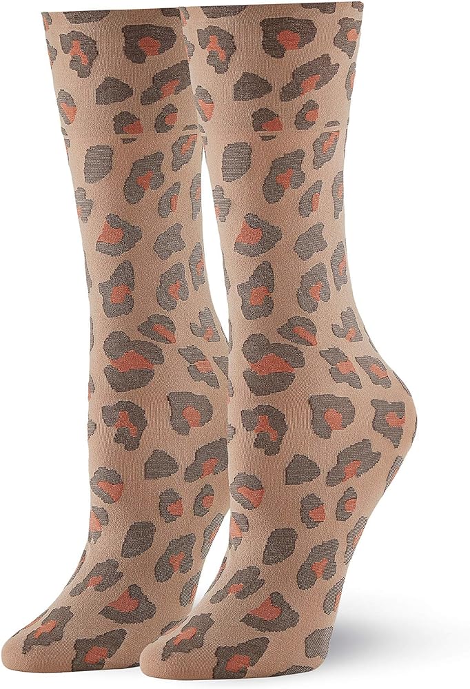 HUE Women's Leopard Trouser Sock