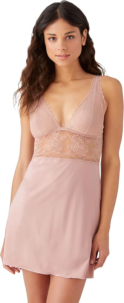 b.tempt'd by Wacoal Women's No Strings Attached Chemise, Blush Pink, X-Large