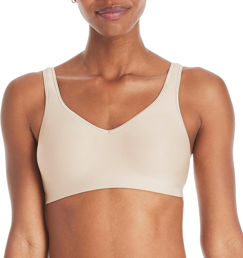 Hanes Women's Wireless Bra, Smooth Comfort Full-Coverage T-Shirt Bra, Single or 2-Pack