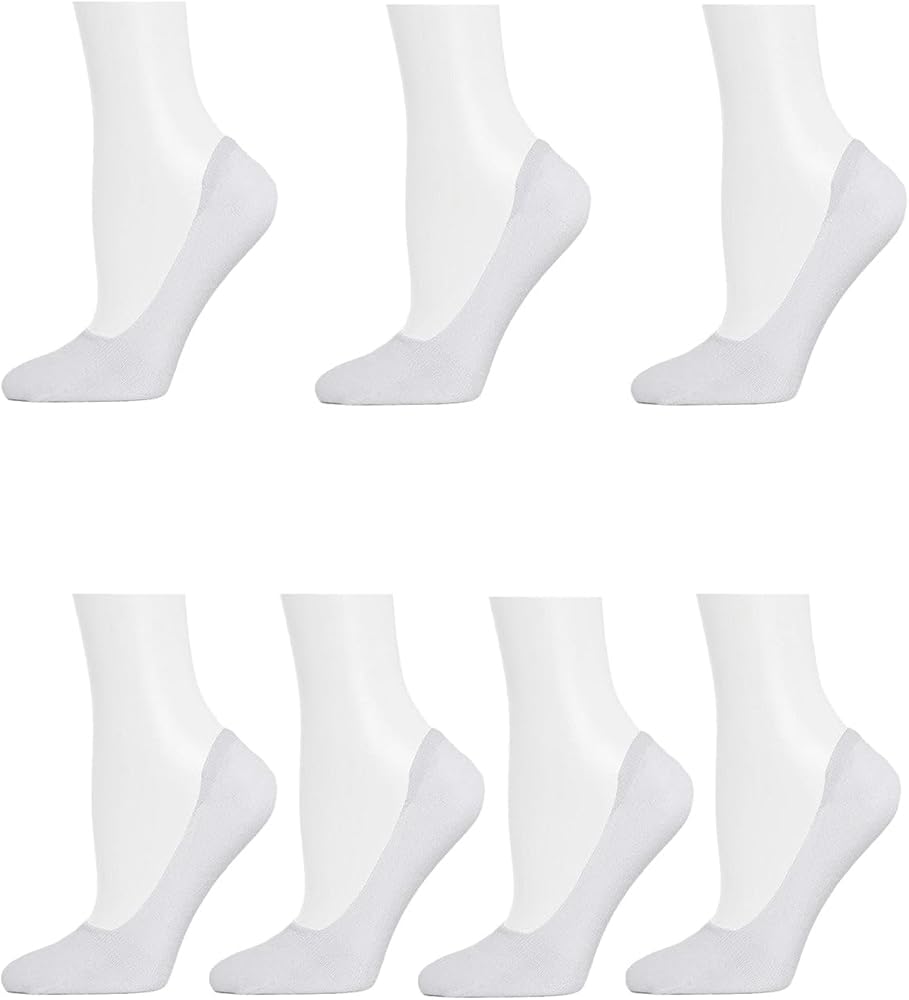 MeMoi Mid-Cut Liner Cotton Blend Sock 7-Pack