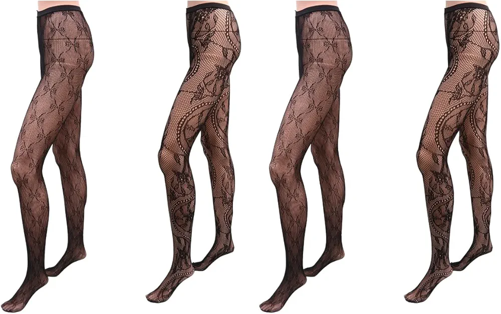 4 Pcs Fishnet Hose Fishnet Leggings Thigh High Hosiery Fishnet Socks Fishnet Stockings Fishnet Hosiery Mesh Pantyhose Fishnet Pantyhose Bottoming Socks European and American