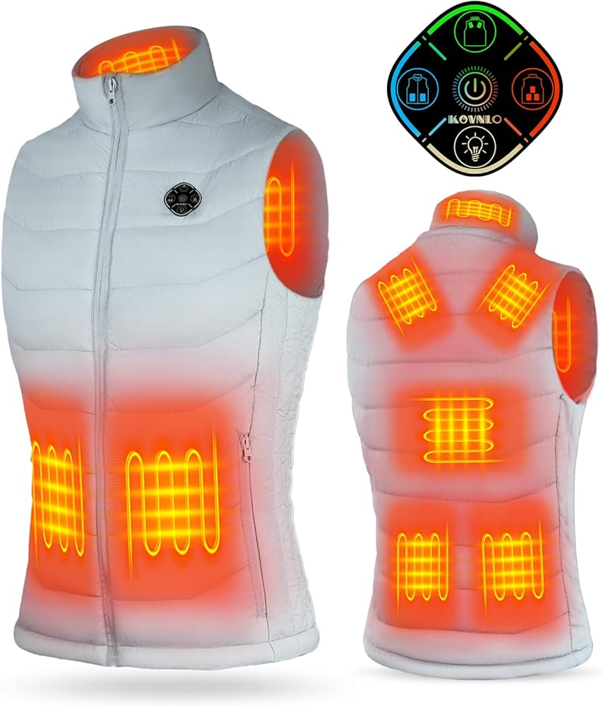 Heated Vest Women, (Battery Pack Not Included) Smart Controller With Lights-out, Electric Warming Heated Jackets