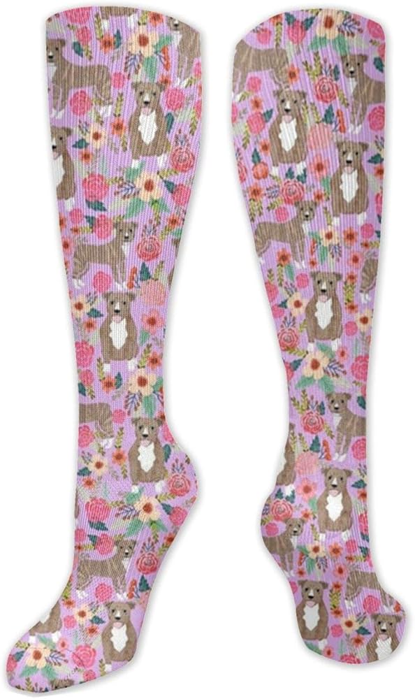 Dog Cute Dogs Maltese Florals Compression Socks Women Best & Men - for Running Sports Hiking Flight Travel Pregnancy