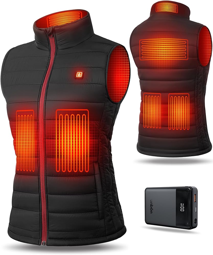 Heated Vest Women with Battery Pack, Women's Heated Vest Rechargeable Lightweight Electric Vest for Women Heating Vest