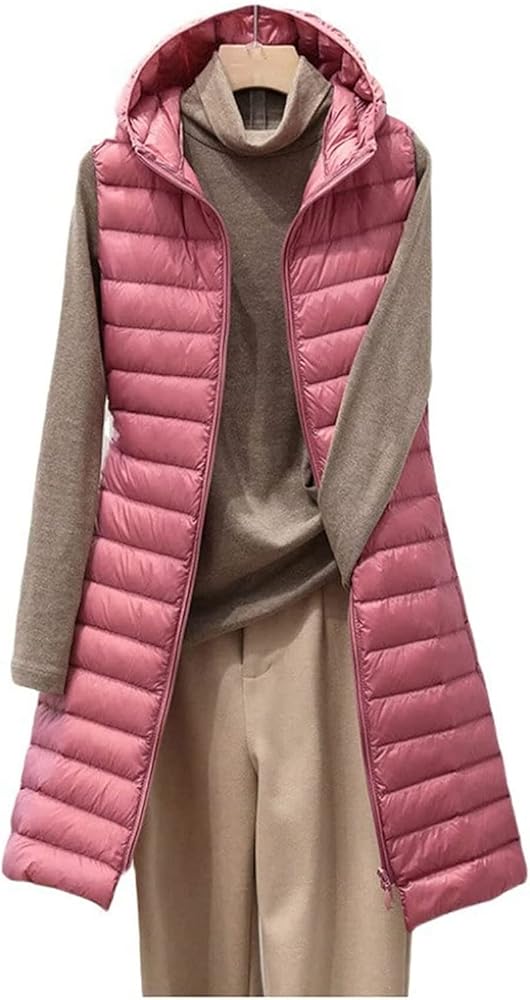 Long Vest Women With Hood - Long Winter Coat Warm Winter Jacket With Hood Sleeveless Waistcoat Jacket