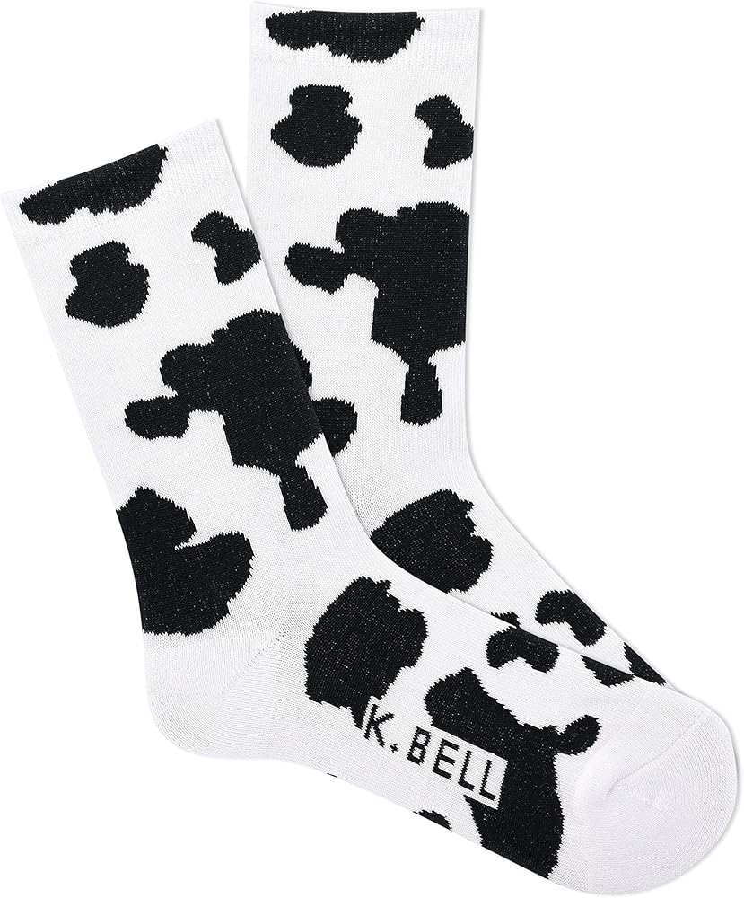 K. Bell Women's Fun American Classics Crew Socks-1 Pairs-Cool & Cute USA Novelty Gifts