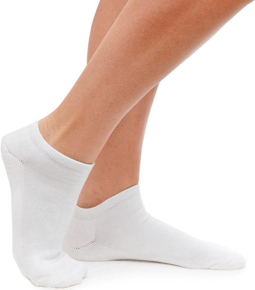 6 Pairs Womens Ankle Socks Low Cut Fit Crew Size 6-8 Sports White Footies