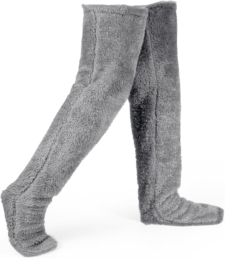 Over Knee High Fuzzy Socks, Snuggs Cozy Socks, Plush Slipper Stockings Furry, Long Fuzzy Socks