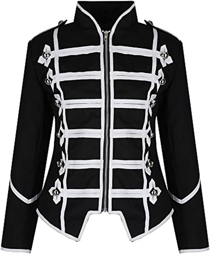 Ro Rox Ladies Steampunk Military Drummer Parade Jacket Emo Punk Women’s Jackets Gothic Clothing