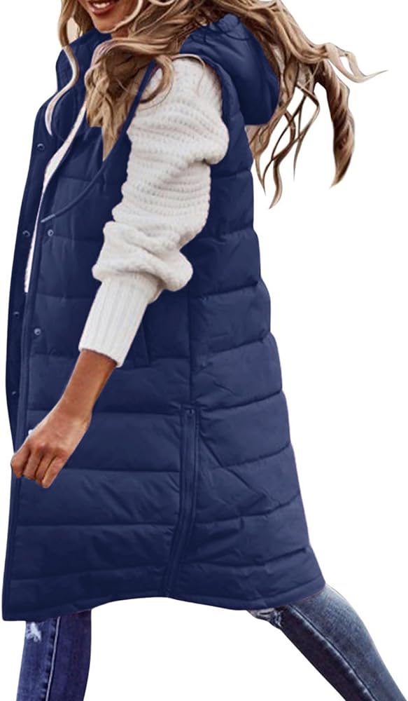 Black of Friday Deals 2023 Long Puffer Vest Women Plus Size Puffer Jacket With Hood Long Vest for Women Sleeveless Puffer Down Coats Cyber of Monday Deals 2023 Lightning Deals of Today My Orders