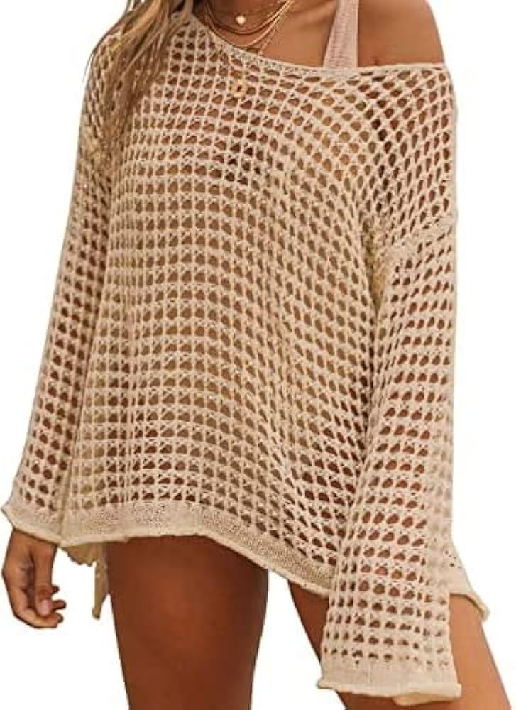 Breezy Lane Swimsuit Coverup for Women Crochet Cover ups Hollow Out Dress for Bathing Suit Beach Vacation Wear