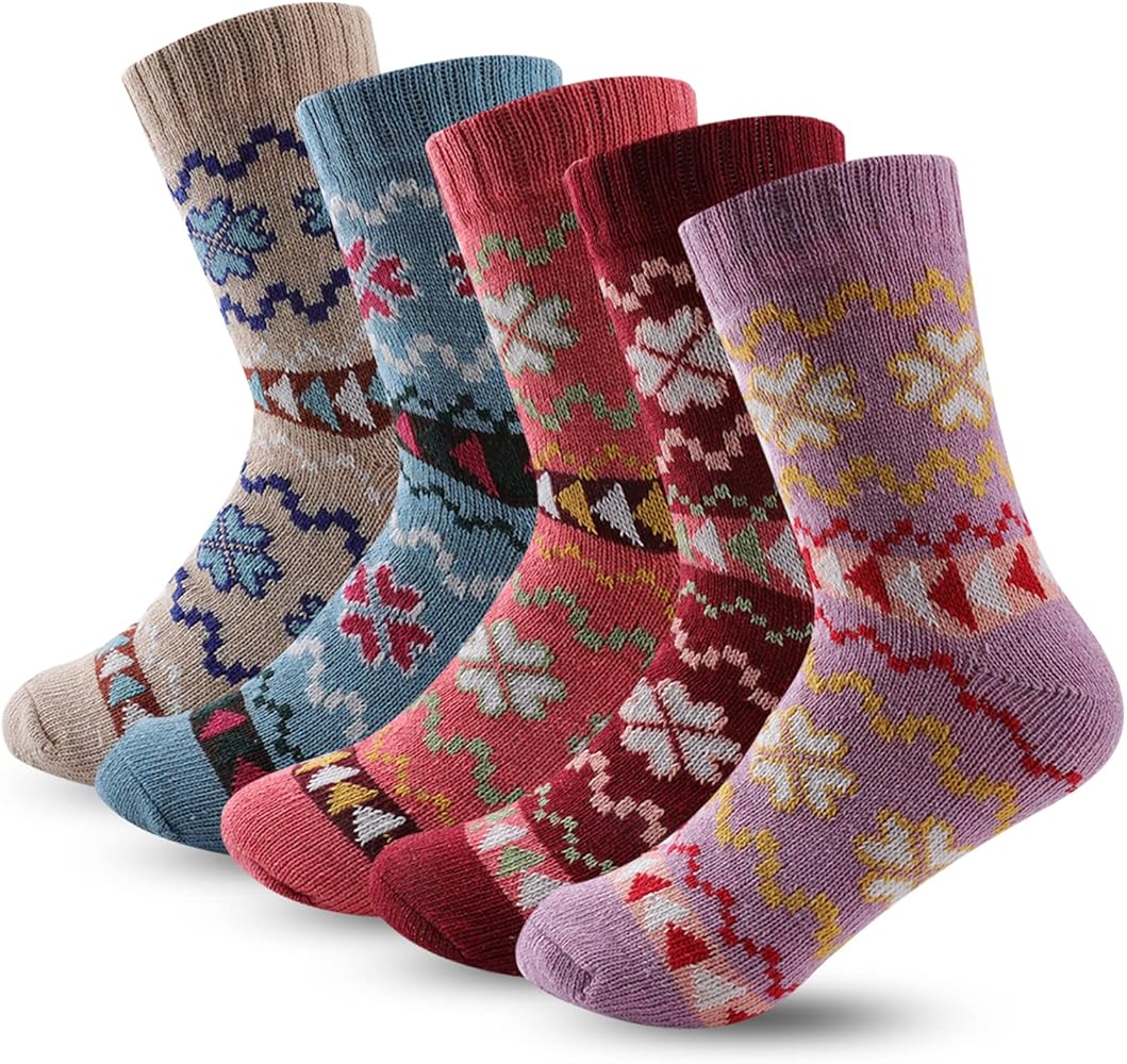 10 Pairs/5 Pairs Winter Socks for Women, Good Choice for Birthday or Christmas Gifts, One Size.