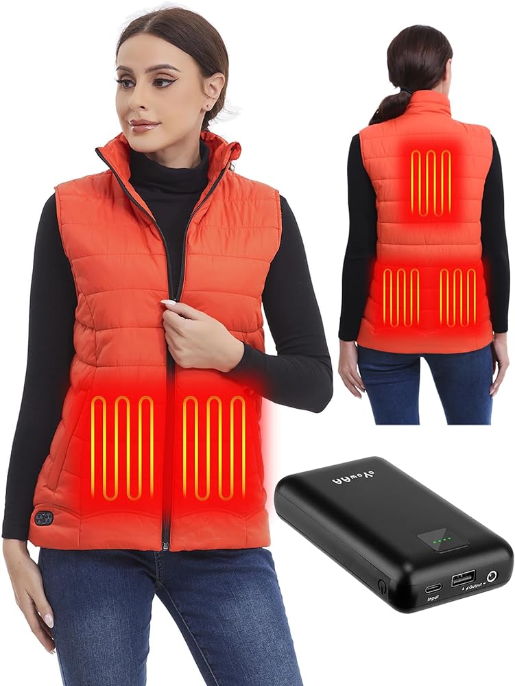 Heated Vest Women with Battery Pack Included, 16000mAh Batter, Fashion Womens Heat Vest