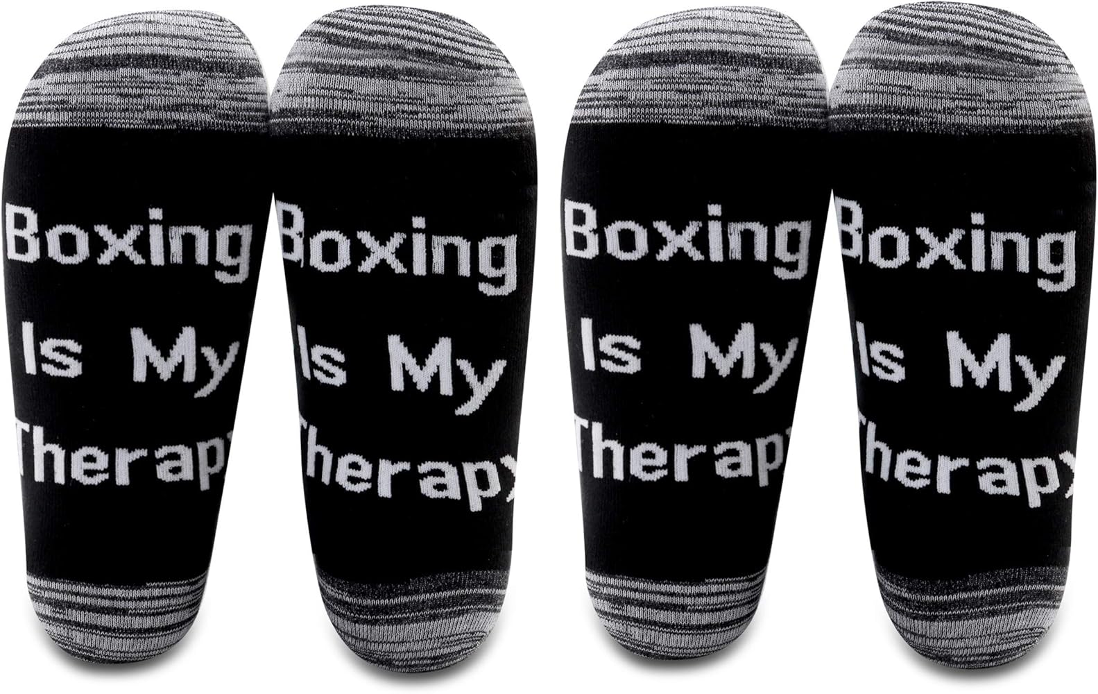 LEVLO Boxer Fans Gift Boxing is My Therapy Cotton Socks Inspiration Gifts for Boxing Lovers Coach