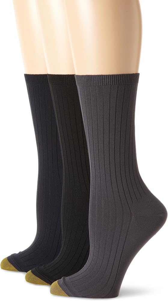 Gold Toe Women's Softwear Dress Rib 3 Pair Socks